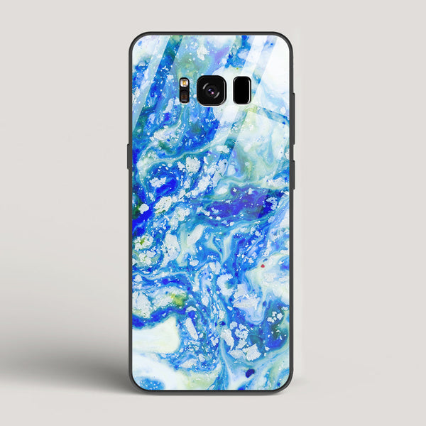 Blue Acid Marble - Samsung Galaxy S8 Glass Case