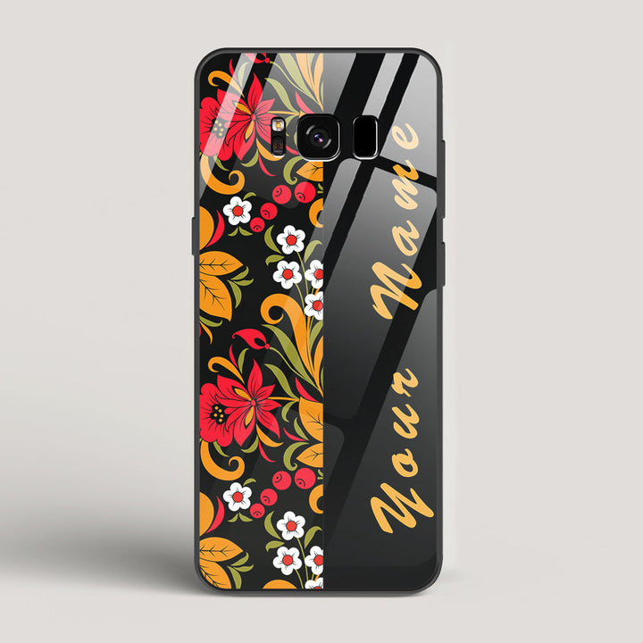 Khokhloma Design 2 Name Edition - Samsung Galaxy S8 Glass Case