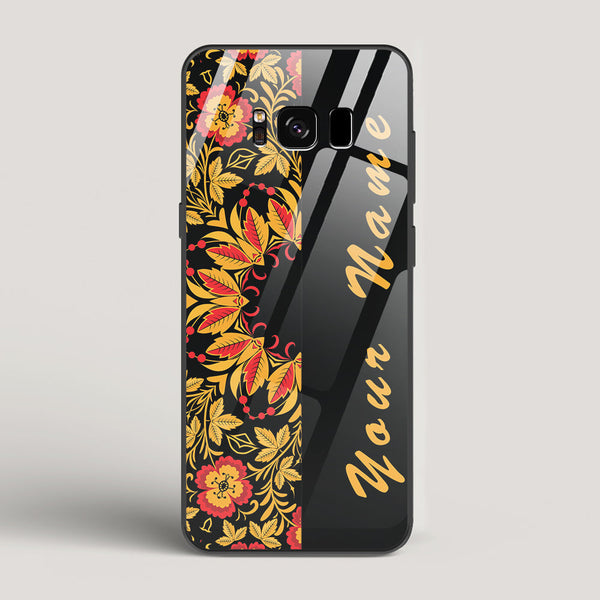 Khokhloma Design Name Edition - Samsung Galaxy S8 Glass Case