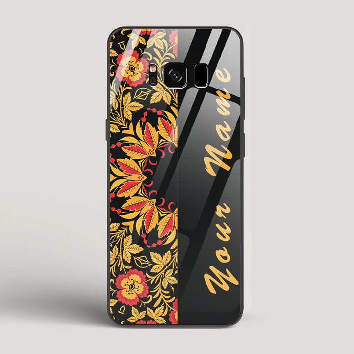 Khokhloma Design Name Edition - Samsung Galaxy S8 Glass Case