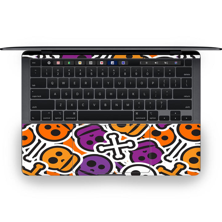 Skull Halloween Pattern - MacBook Skins