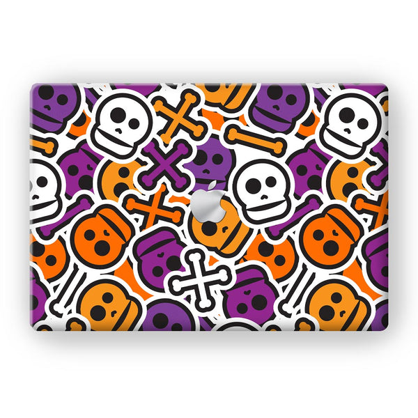 Skull Halloween Pattern - MacBook Skins