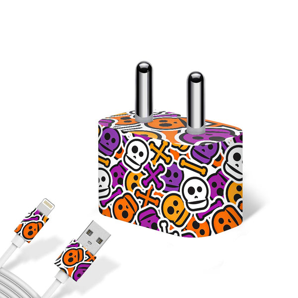 Skull Halloween Pattern - Apple charger 5W Skin