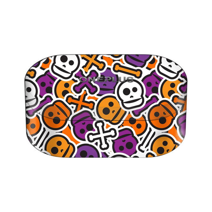 Skull Halloween Pattern - OnePlus Nord Buds Skin