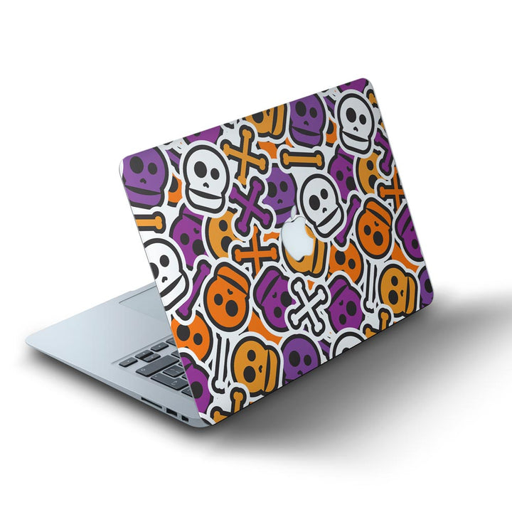 Skull Halloween Pattern - MacBook Skins