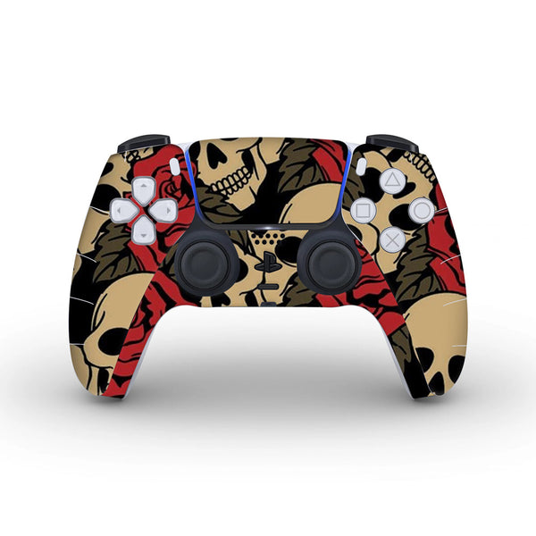 Skull Rose -  Skins for PS5 controller by Sleeky India