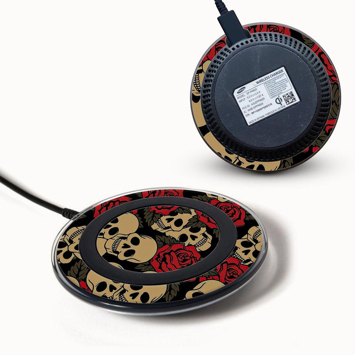 skull roses skin for Samsung Wireless Charger 2015 by sleeky india
