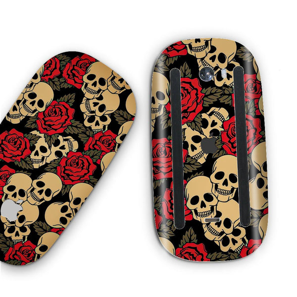 skull roses skin for apple magic mouse 2 by sleeky india