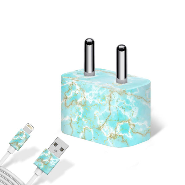 Sky Blue Marble - Apple charger 5W Skin