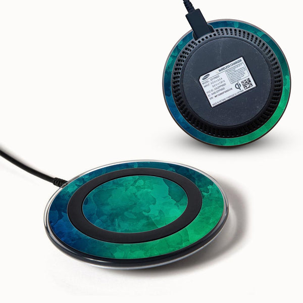 Smoky Glass Green - Samsung Wireless Charger 2015 Skins