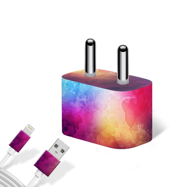Smoky Glass Rainbow - Apple charger 5W Skin
