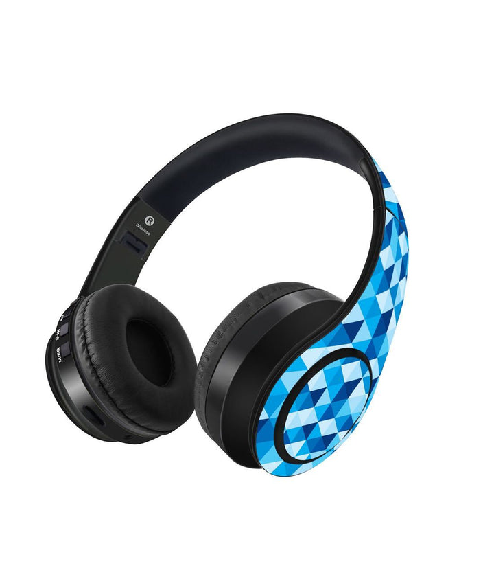 Blue Triangles - Decibel Wireless On Ear Headphones By Sleeky India, Marvel Headphones, Dc headphones, Anime headphones, Customised headphones 