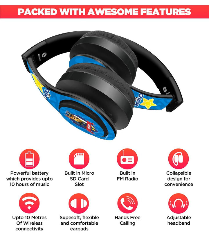 Chase Paw Patrol - Decibel Wireless On Ear Headphones By Sleeky India, Marvel Headphones, Dc headphones, Anime headphones, Customised headphones 