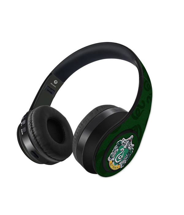 Crest Slytherin - Decibel Wireless On Ear Headphones By Sleeky India, Marvel Headphones, Dc headphones, Anime headphones, Customised headphones 