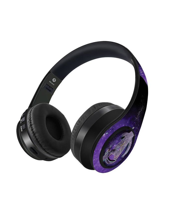Endgame Logo Purple - Decibel Wireless On Ear Headphones By Sleeky India, Marvel Headphones, Dc headphones, Anime headphones, Customised headphones 