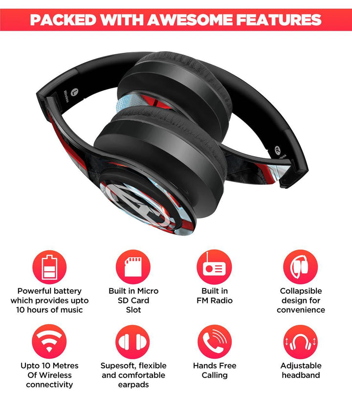 Endgame Suit Avengers - Decibel Wireless On Ear Headphones By Sleeky India, Marvel Headphones, Dc headphones, Anime headphones, Customised headphones 