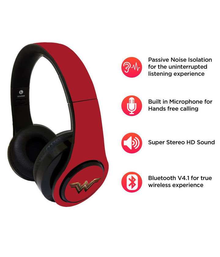 Logo Wonder Woman - Decibel Wireless On Ear Headphones By Sleeky India, Marvel Headphones, Dc headphones, Anime headphones, Customised headphones 