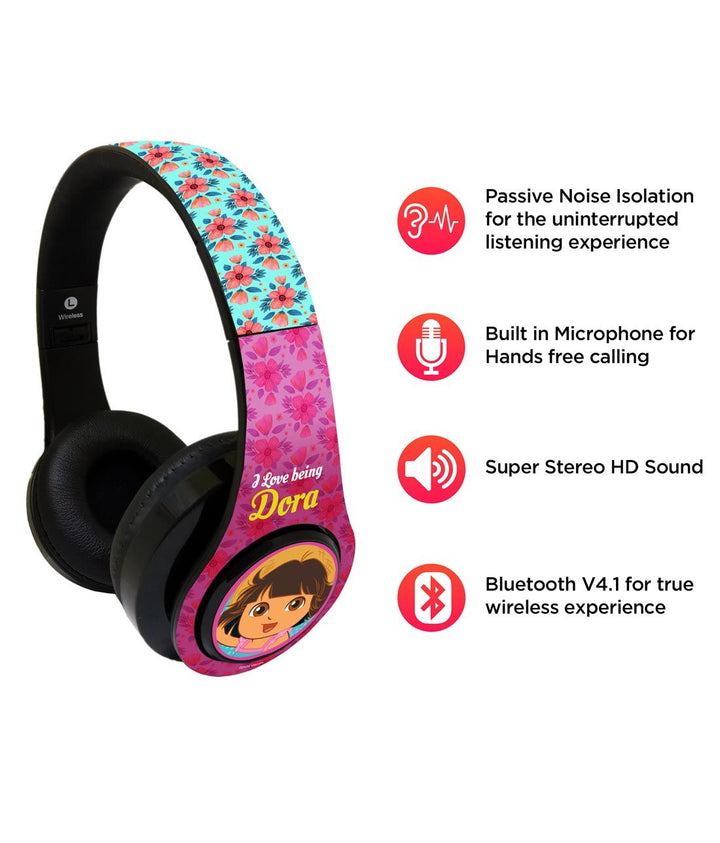 Lovely Dora - Decibel Wireless On Ear Headphones By Sleeky India, Marvel Headphones, Dc headphones, Anime headphones, Customised headphones 