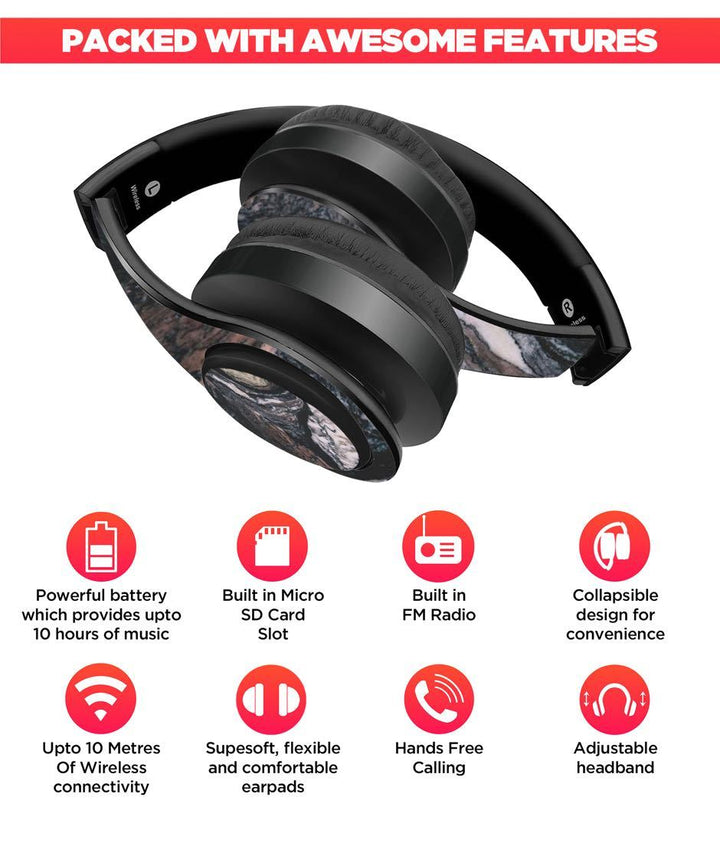 Marble Twist Black - Decibel Wireless On Ear Headphones By Sleeky India, Marvel Headphones, Dc headphones, Anime headphones, Customised headphones 