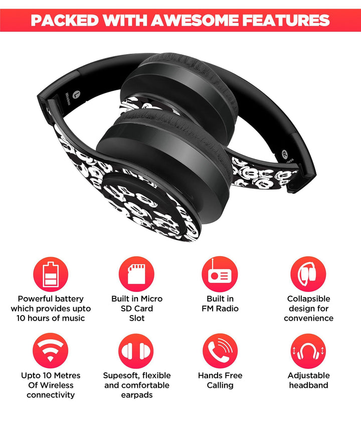 Mickey Smileys - Decibel Wireless On Ear Headphones By Sleeky India, Marvel Headphones, Dc headphones, Anime headphones, Customised headphones 