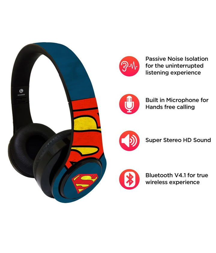 Overload Superman - Decibel Wireless On Ear Headphones By Sleeky India, Marvel Headphones, Dc headphones, Anime headphones, Customised headphones 