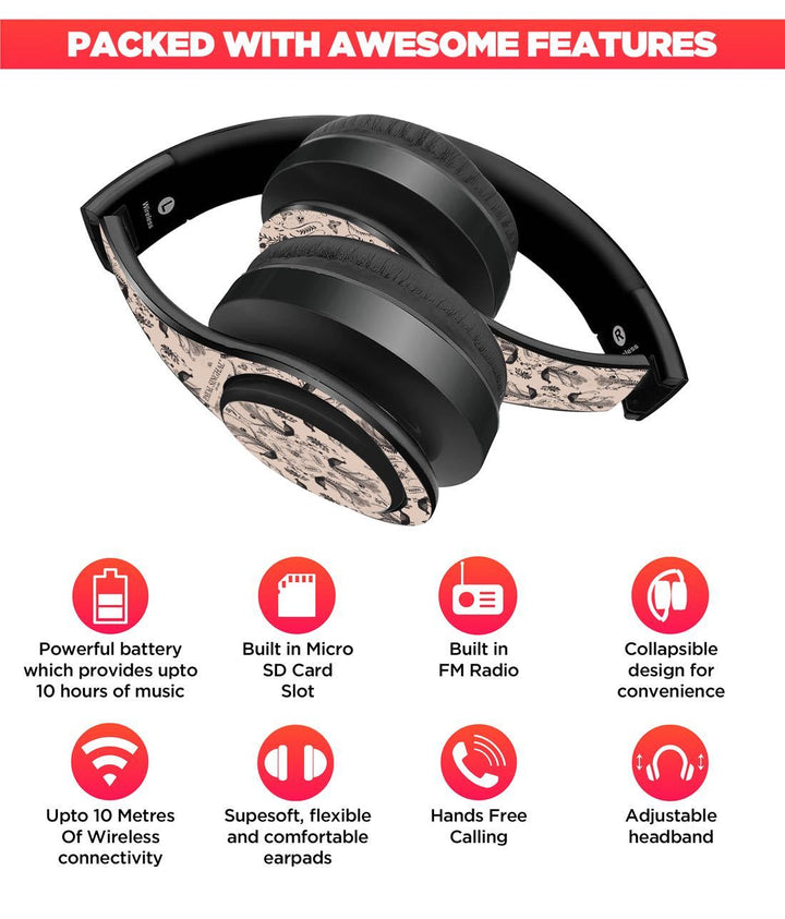 Payal Singhal Blush Arabic Jannat - Decibel Wireless On Ear Headphones By Sleeky India, Marvel Headphones, Dc headphones, Anime headphones, Customised headphones 