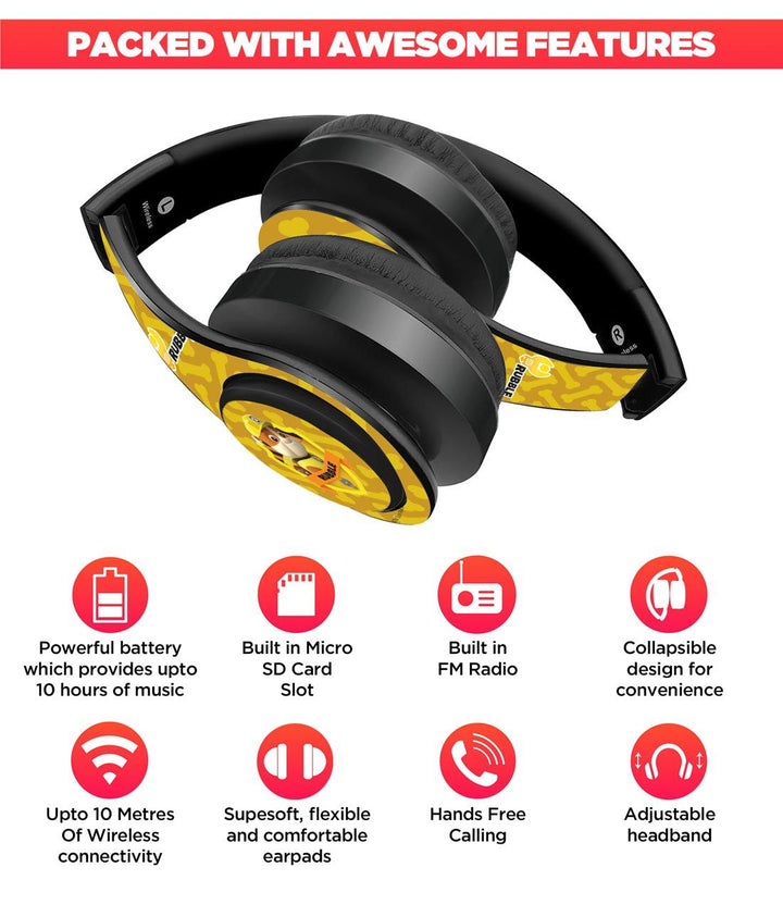 Rubble Paw Patrol - Decibel Wireless On Ear Headphones By Sleeky India, Marvel Headphones, Dc headphones, Anime headphones, Customised headphones 