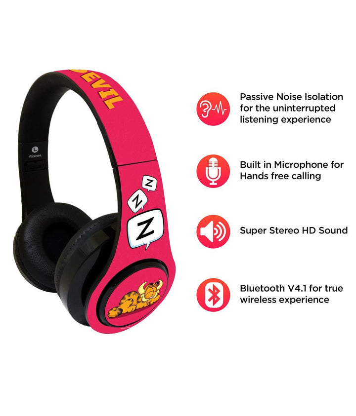 Sleepy Devil - Decibel Wireless On Ear Headphones By Sleeky India, Marvel Headphones, Dc headphones, Anime headphones, Customised headphones 