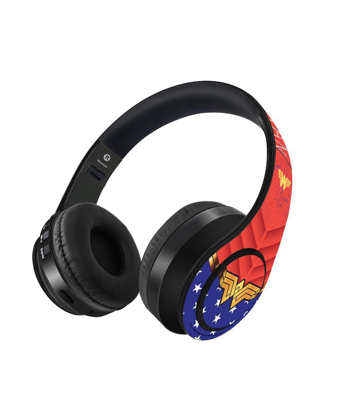Suit up Wonder Woman - Decibel Wireless On Ear Headphones By Sleeky India, Marvel Headphones, Dc headphones, Anime headphones, Customised headphones 