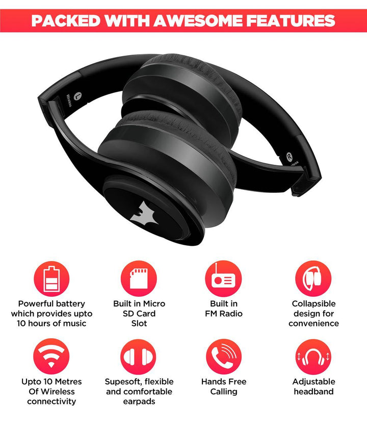 The Dark Knight - Decibel Wireless On Ear Headphones By Sleeky India, Marvel Headphones, Dc headphones, Anime headphones, Customised headphones 