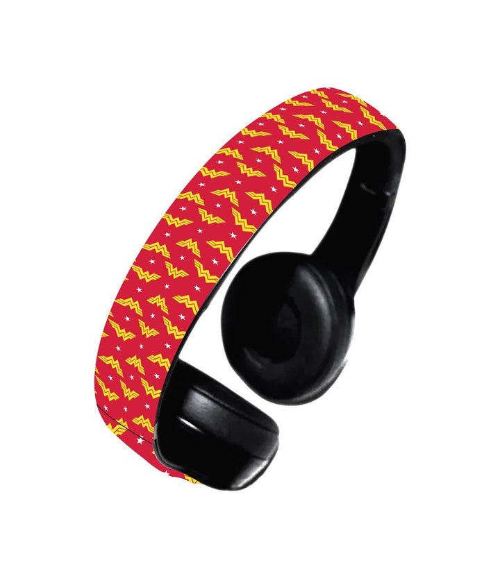 Wonder Woman 1984 Red - Decibel Wireless On Ear Headphones By Sleeky India, Marvel Headphones, Dc headphones, Anime headphones, Customised headphones 