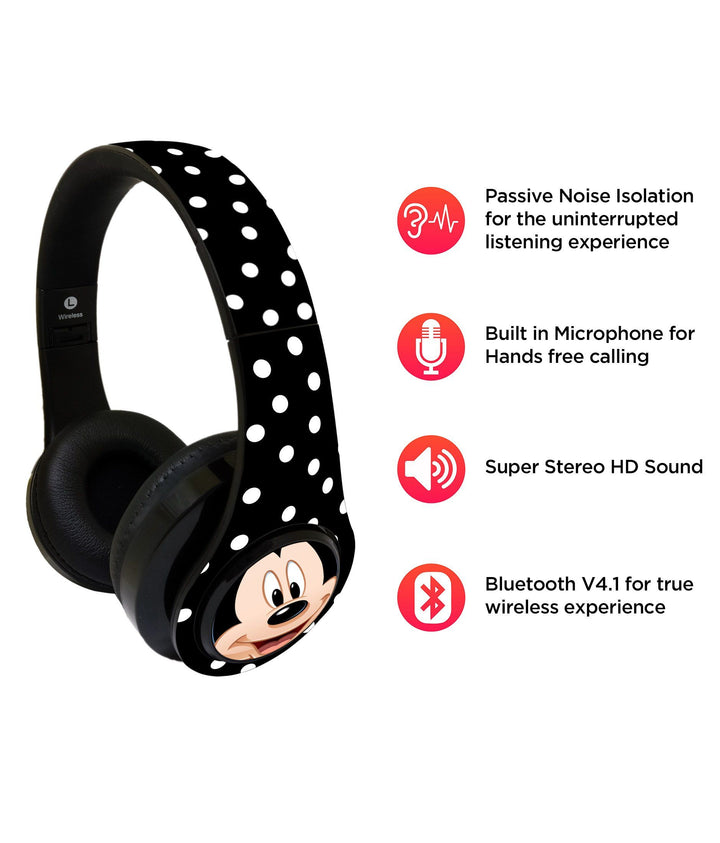 Zoom Up Mickey - Decibel Wireless On Ear Headphones By Sleeky India, Marvel Headphones, Dc headphones, Anime headphones, Customised headphones 