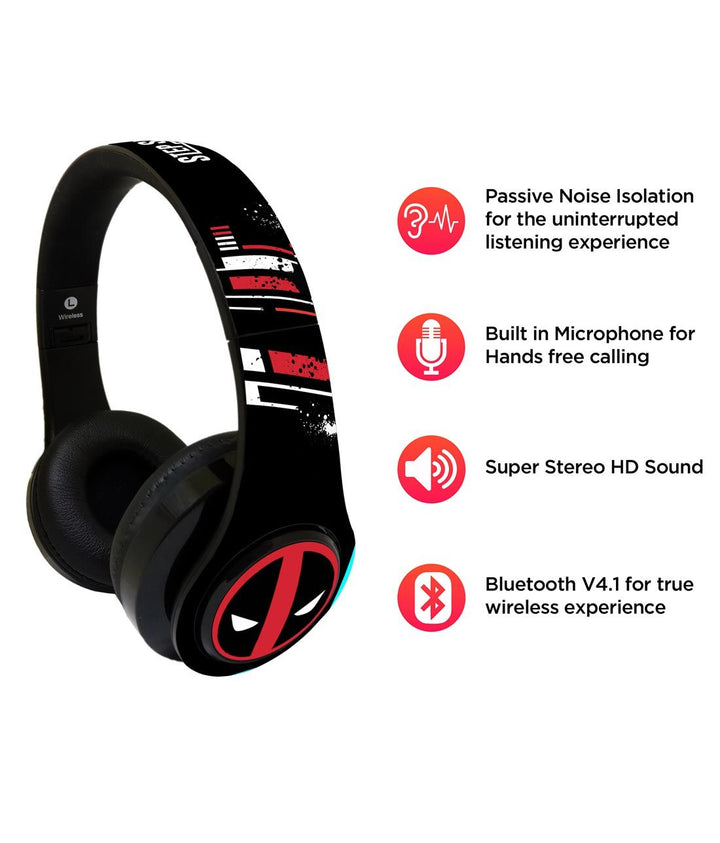 StepSetGo Deadpool - Decibel Wireless On Ear Headphones By Sleeky India, Marvel Headphones, Dc headphones, Anime headphones, Customised headphones 