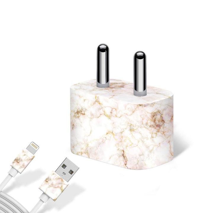 Soft Pink Marble - Apple charger 5W Skin