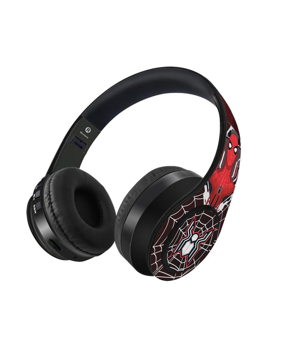 Spidey Webstrike - Decibel Wireless On Ear Headphones By Sleeky India, Marvel Headphones, Dc headphones, Anime headphones, Customised headphones 