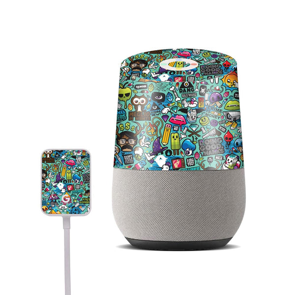 sticker bomb 06 skin for google home by sleeky india
