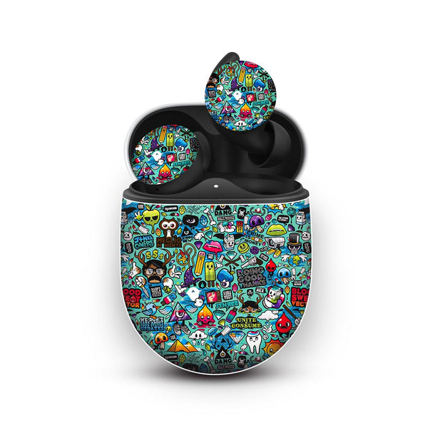 StickerArt 06  skin for Google Pixel Buds A-Series by sleeky india 