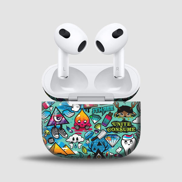 StickerArt 06 - Skins for AirPods 3 By Sleeky India