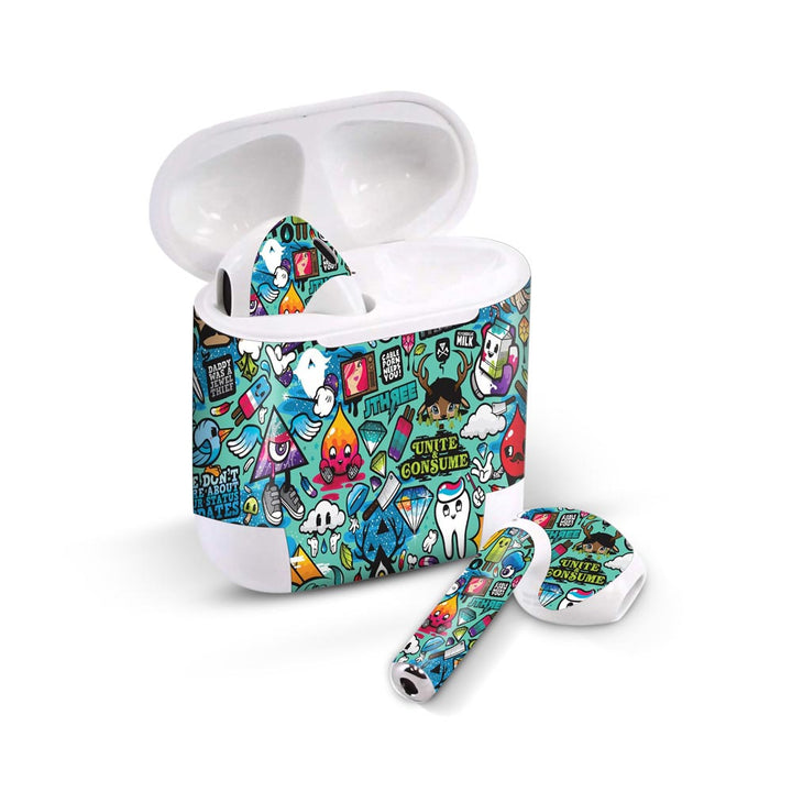 StickerArt 06 skin for Airpods 1/2 on sleeky india