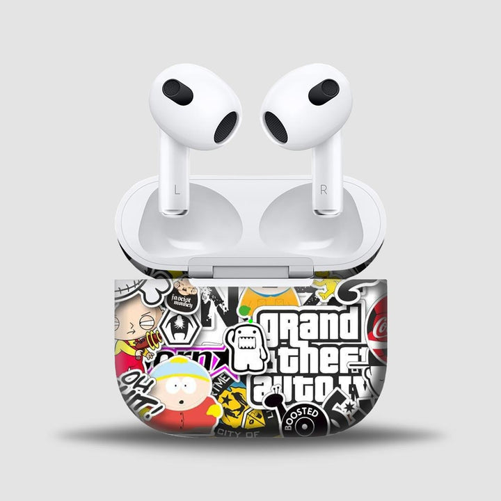StickerArt 08 - Skins for AirPods 3 By Sleeky India