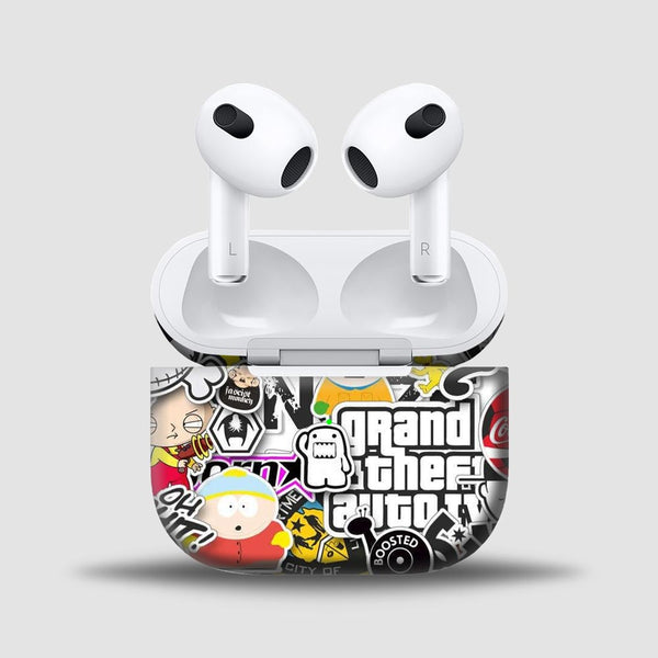 StickerArt 08 - Skins for AirPods 3 By Sleeky India