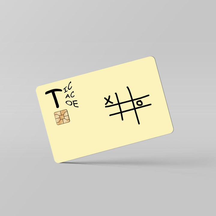 tic-tac-toe-card By Sleeky India. Debit Card skins, Credit Card skins, Card skins in India, Atm card skins, Bank Card skins, Skins for debit card, Skins for debit Card, Personalized card skins, Customised credit card, Customised dedit card, Custom card skins