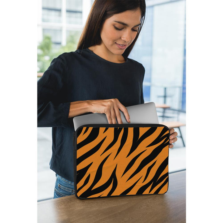 tiger stripes designs laptop sleeves by sleeky india