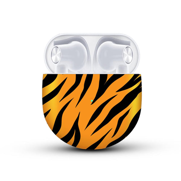 tiger stripes  skin for oneplus buds by sleeky india