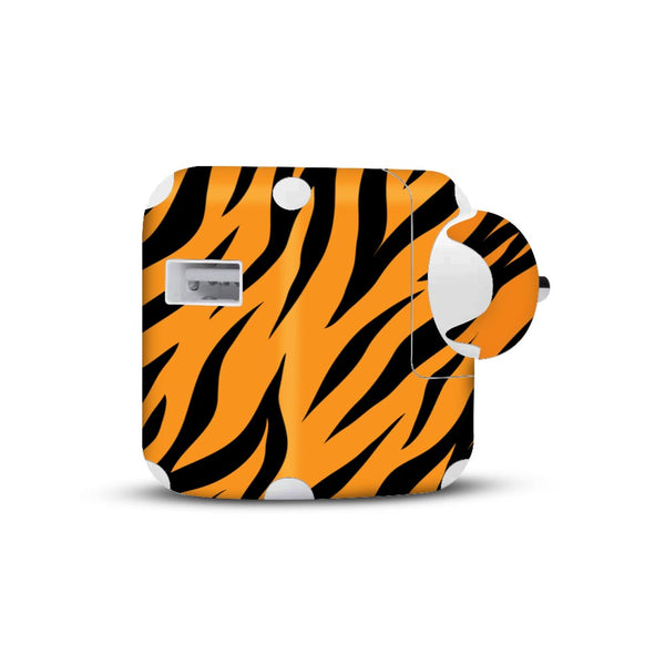 tiger stripes skin for apple 10W charger 2019 by sleeky india 