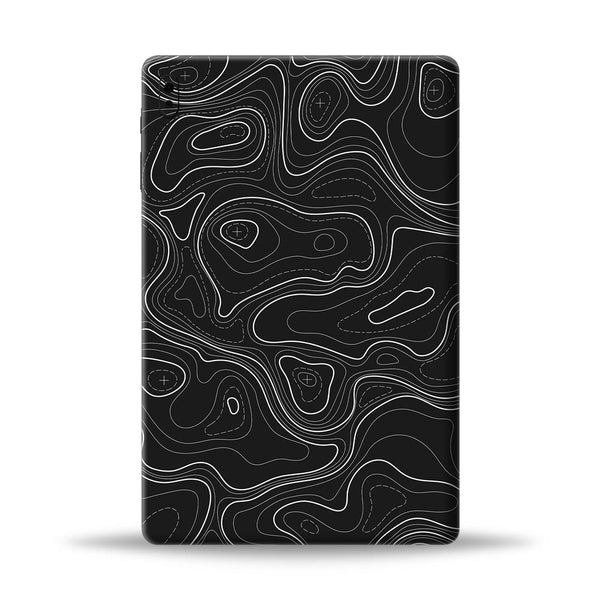 Topographic Black Map - Tabs Skins