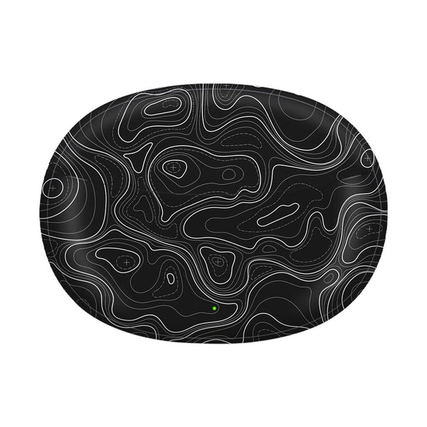 Topographic Black Map - Realme Buds Air 3 Neo Skin