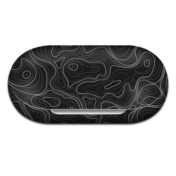 Topographic Black Map  - Oneplus Buds Z2 Skin