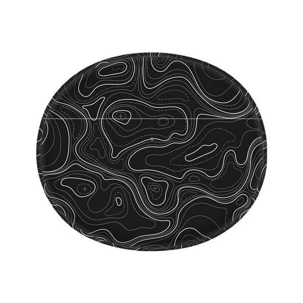 Topographic Black Map - Oppo Enco Air 2 Skins