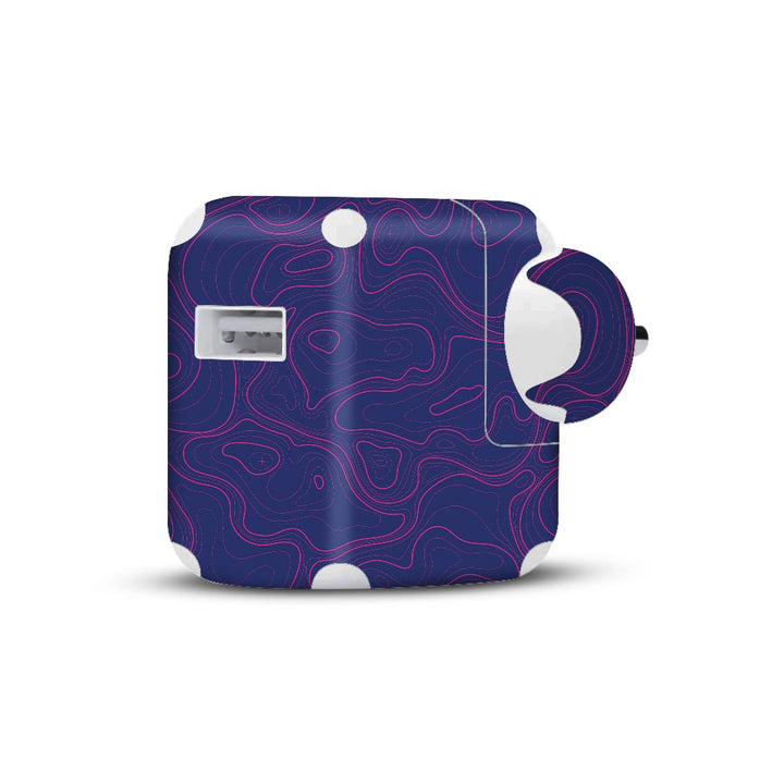 Topographic Blue Map - Apple 2019 10W Charger skin